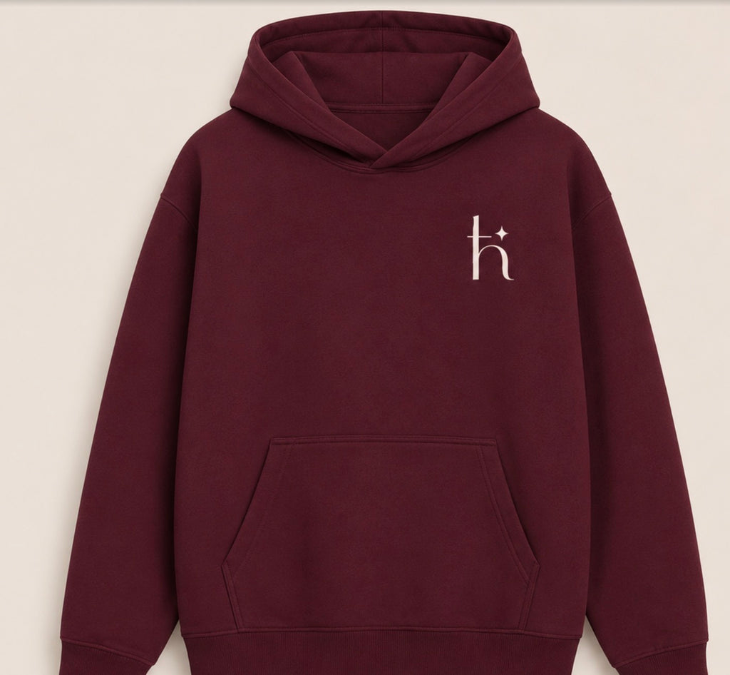 Sudadera con capucha, color, vino, colección fiesta