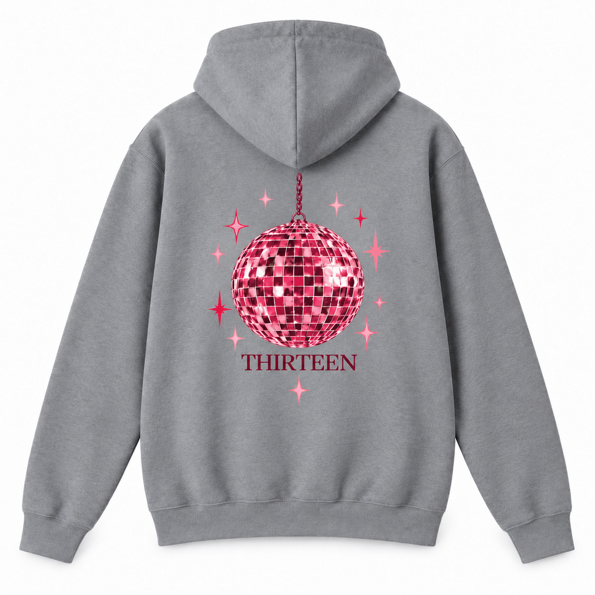 Sudadera Bola Disco Rosa Gris – THIRTEEN